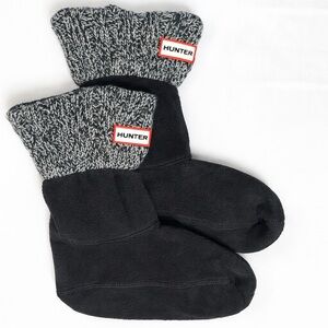Hunter Tall Boot Socks Fleece Lined Boot Liners Black Gray